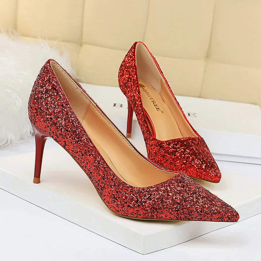 Magical Glittery High Heels in EIGHT Colours