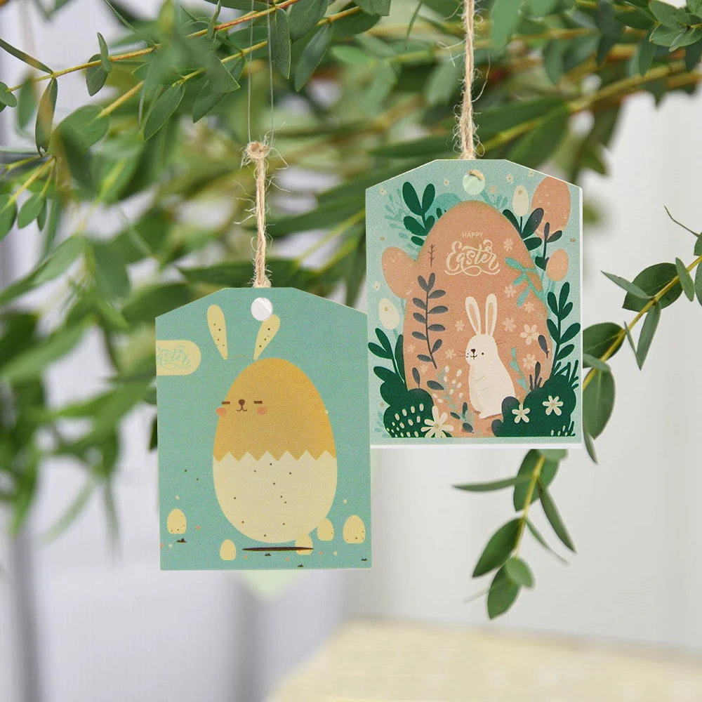 45pcs/lot Easter Bunny Hanging Tags DIY Gifts Wrapping