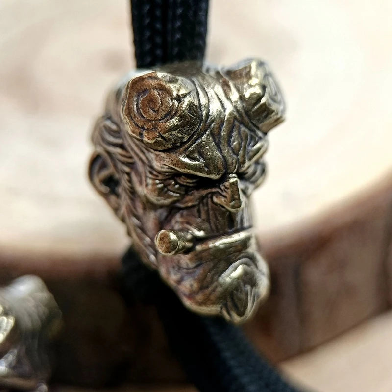 Hell Boy Brass Paracord Beads Lanyard Dreadlock Beard Bead