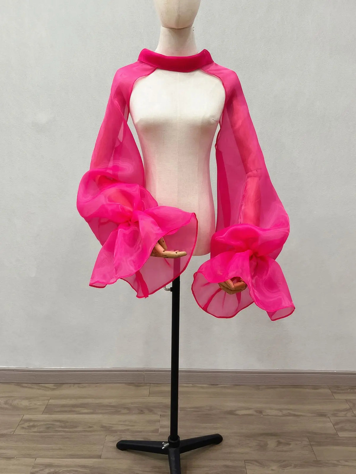 Chiffon Full Sleeves Shoulder Neck Covers Cosplay Dance Performance Wear