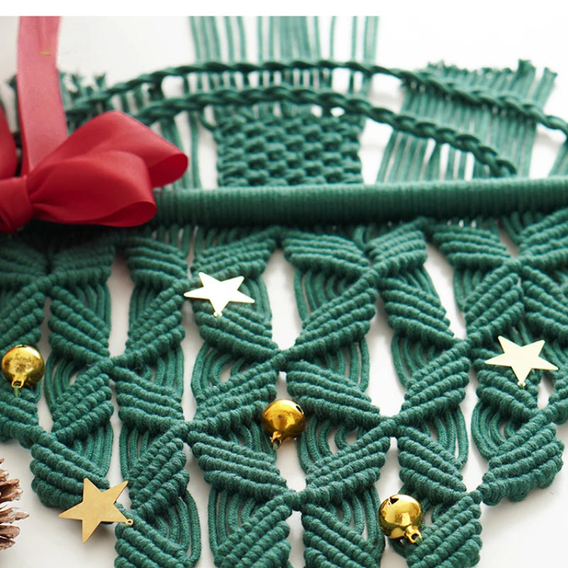 Mimi's Macrame Christmas Tree Wall Hanging Handmade Boho Decoration