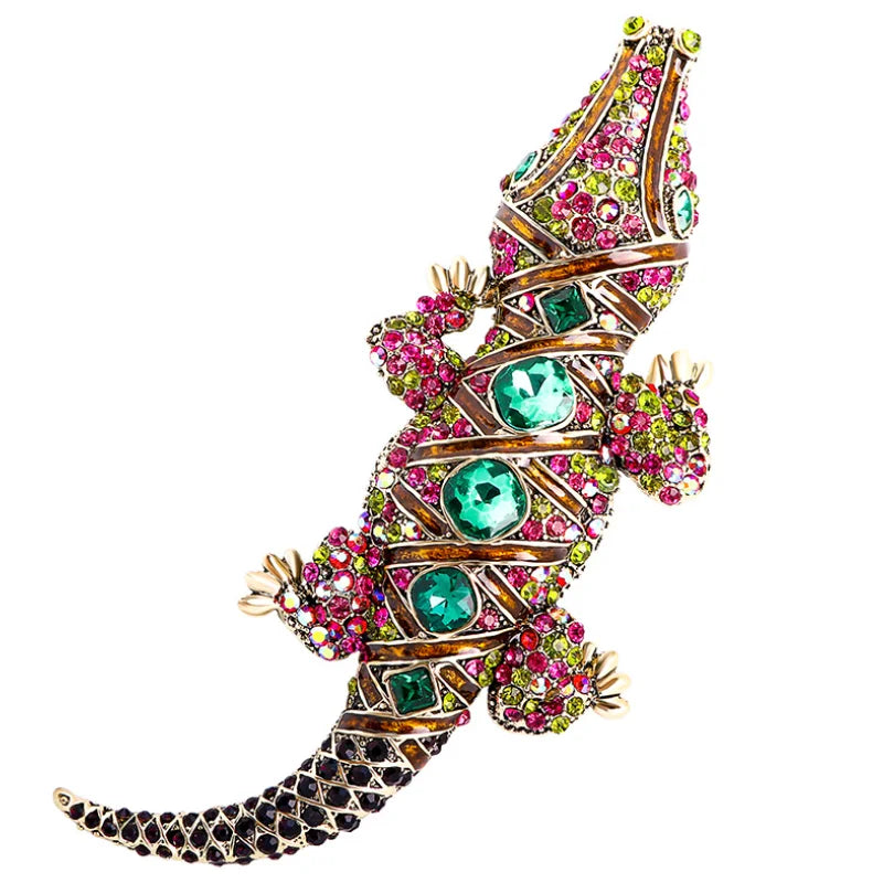 Crocodile Pendant Brooch Pin