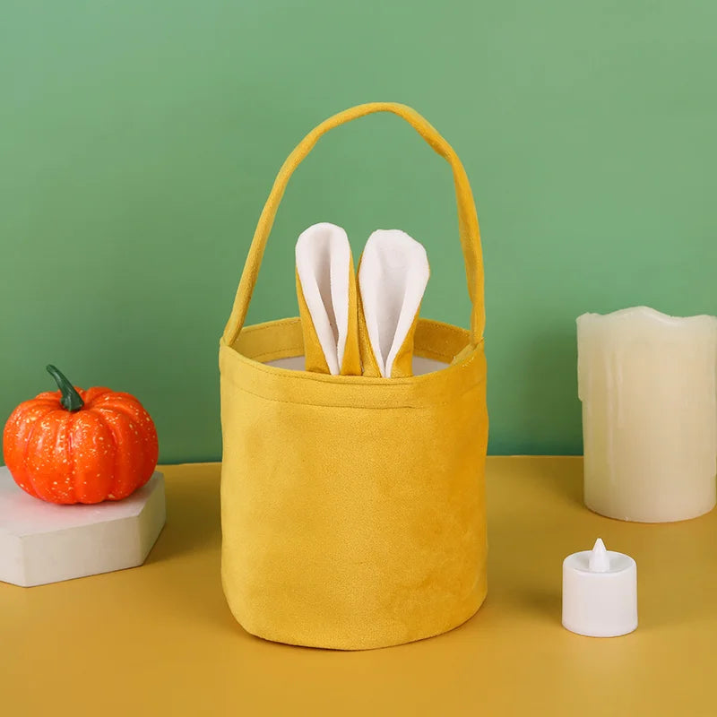 Velvety Easter Egg Hunt Rabbit Bags