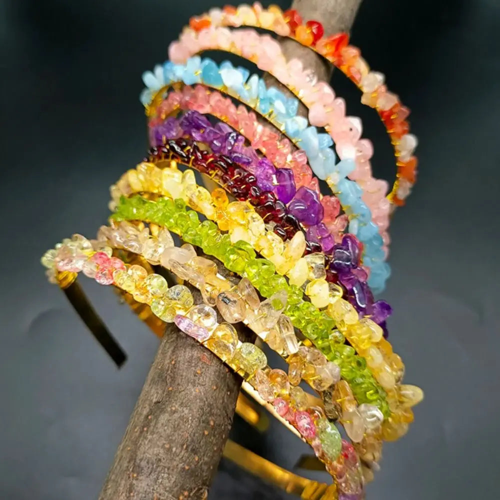 Raw Quartz Crystal Headbands