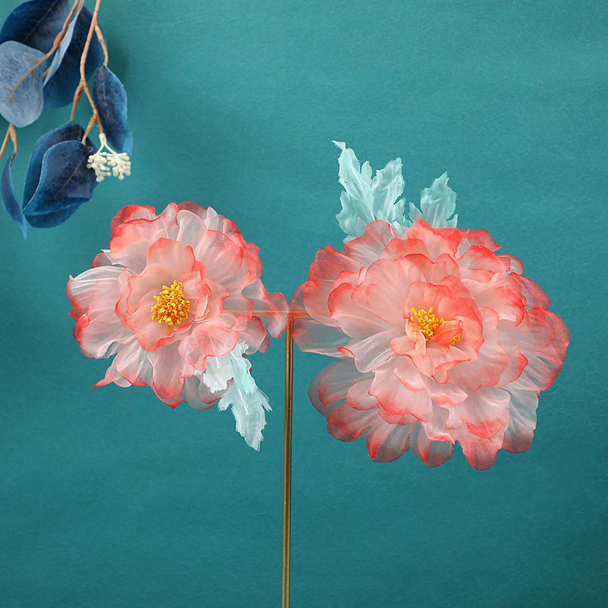 Silk Peony Hair Clip 1/2pcs Flower Hairpins Handmade Bridal Hair Accessories