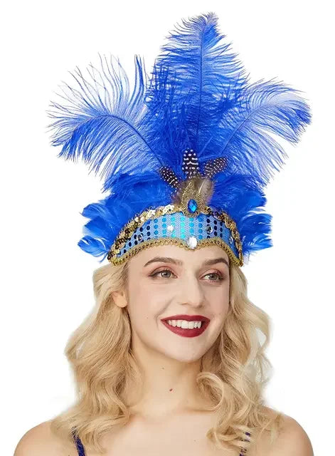 Carnival Feather Headband Mardi Gras Costume