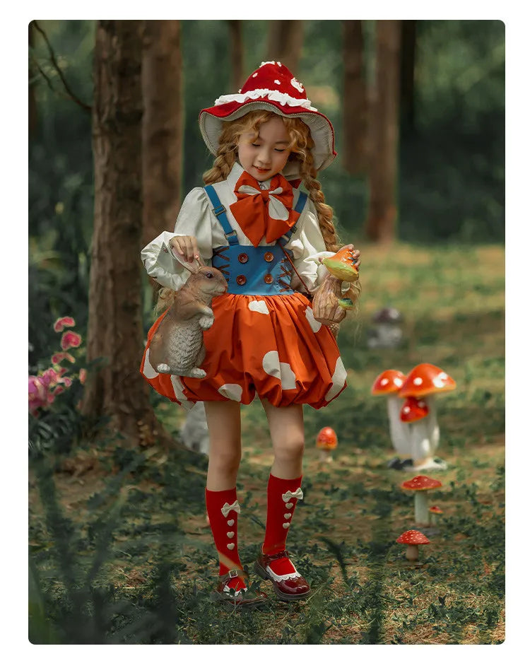 Handmade Little Red Mushroom Costume Set