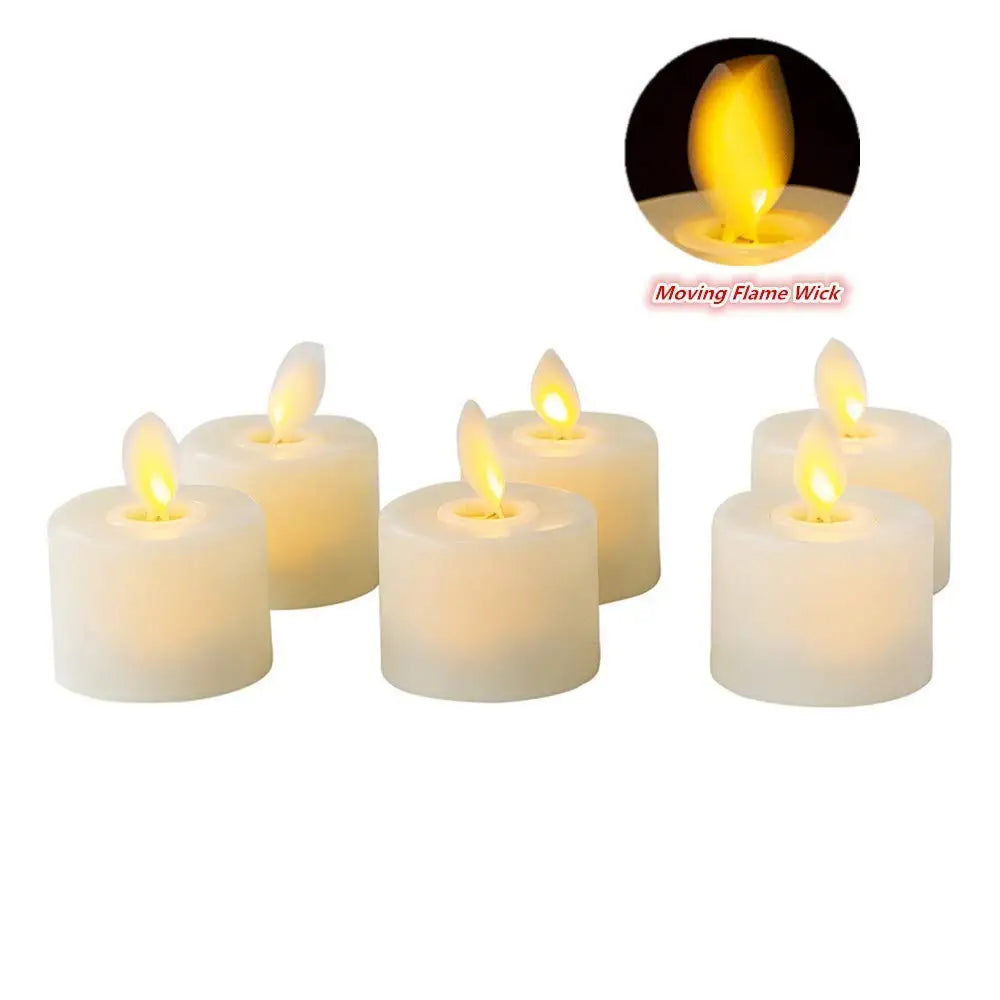 Flameless Moving Wick LED Candles With Remote Control
