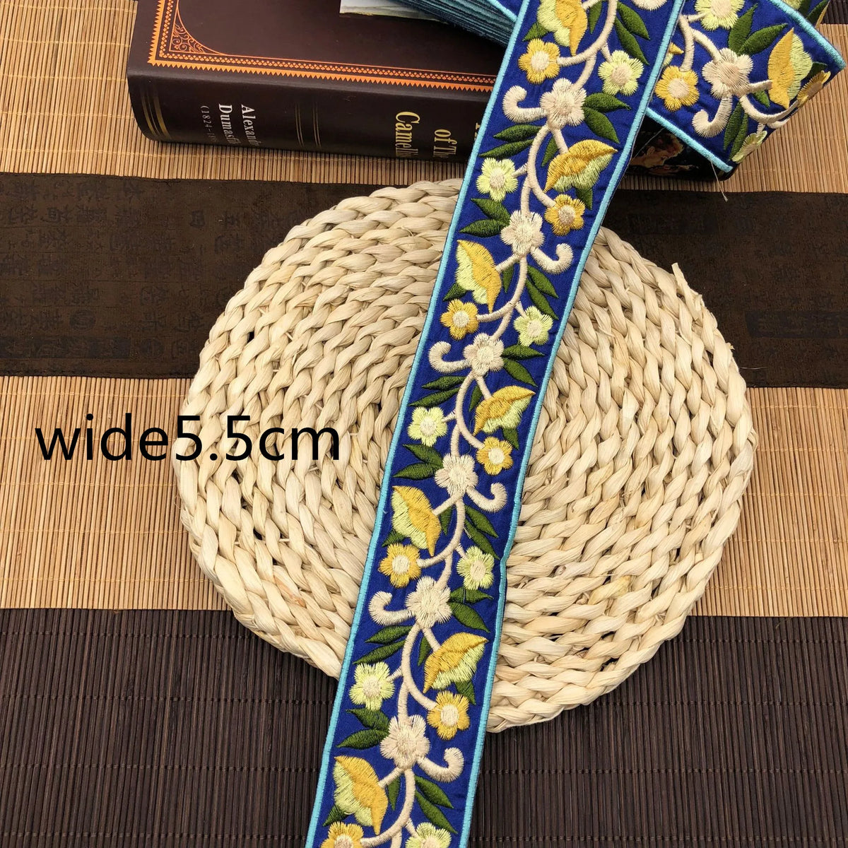 1 Yards Embroidered Rose Lace Trim Jacquard Ribbon DIY Craft Making Sewing Supplies