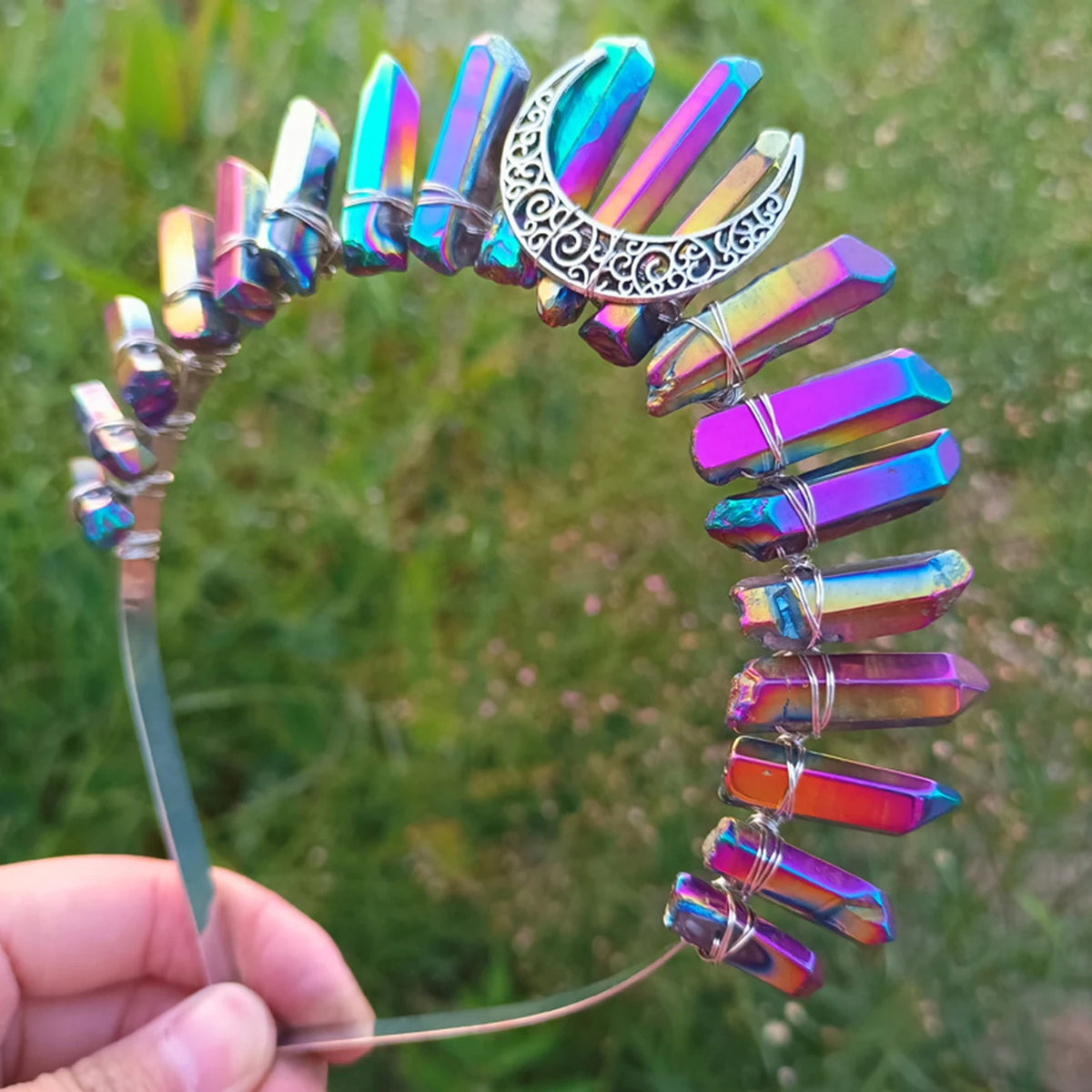 Goddess Crowns Raw Crystal Quartz Tiara Headbands