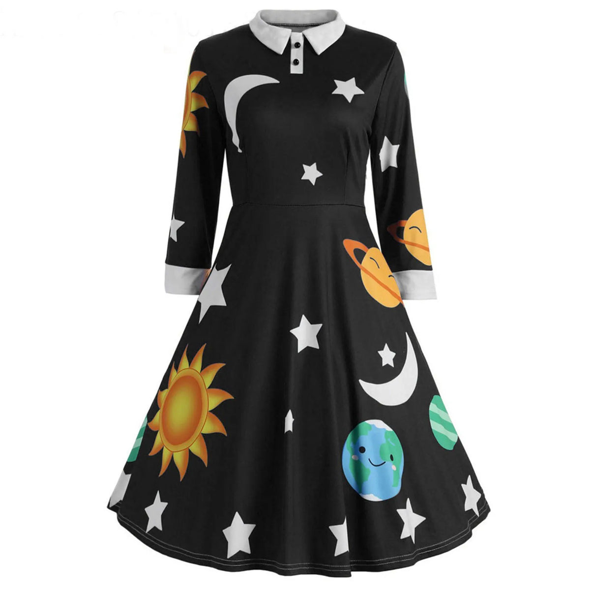 Magic School Bus Cosplay Ms.Frizzle Costume Solar System Long Sleeves Dress Book Week Teachers Costume