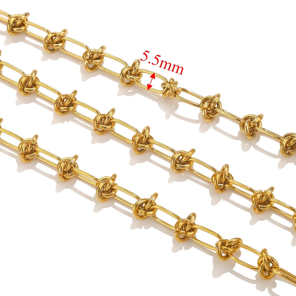 1meter PVD Gold Plated Stainless Steel Thick Large Heavy Chains Necklace Bracelet DIY Jewellery Making Finding
