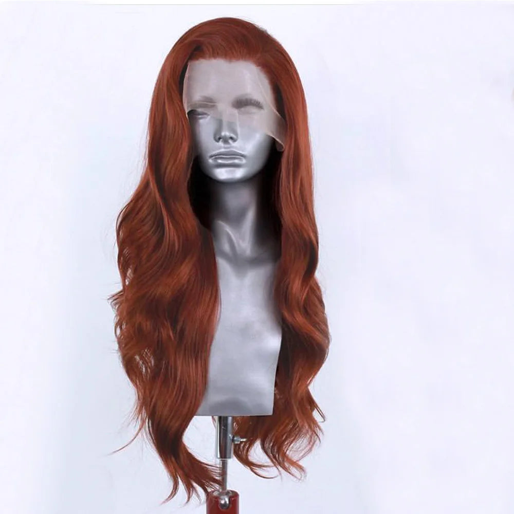 Long Soft Waves Wigs Side Part Soft Lace Front Wig Heat Resistant Fibre