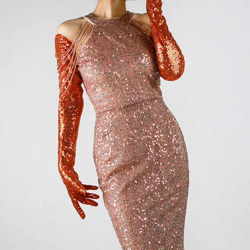 Glitter Gloves 70cm Long Gloves 26 Colours