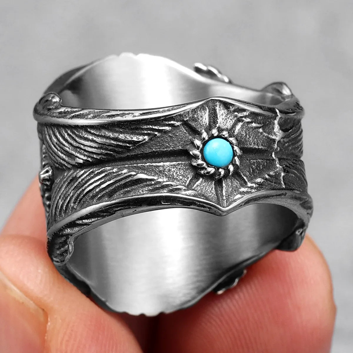Starry Night Ring Stainless Steel Men Ring