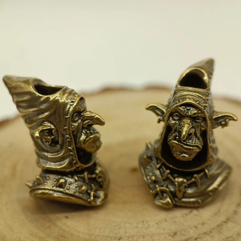 Goblin Brass Knife Paracord Bead Dreadlock Beard Bead