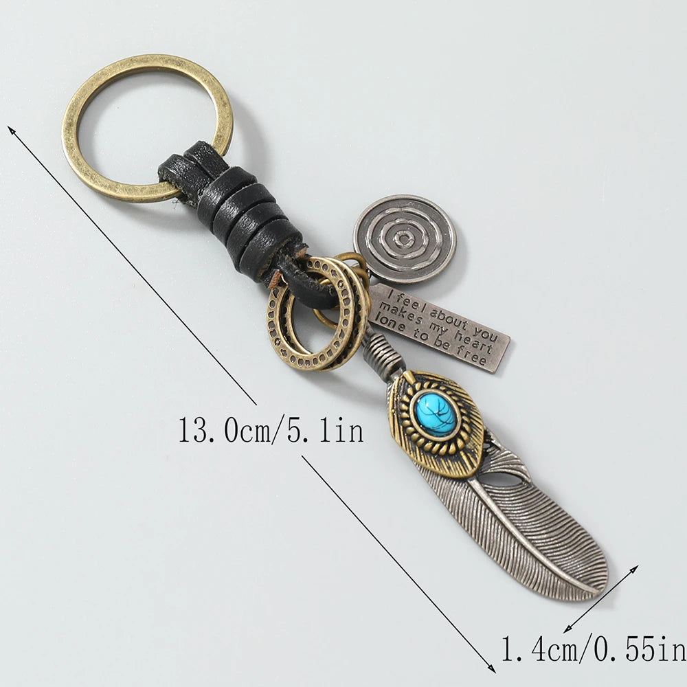 Feather Charms Key Rings