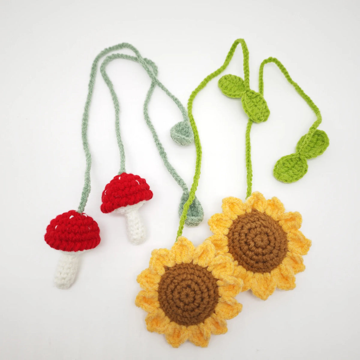 Set of Two Mushroom Sunflower Curtain Tiebacks