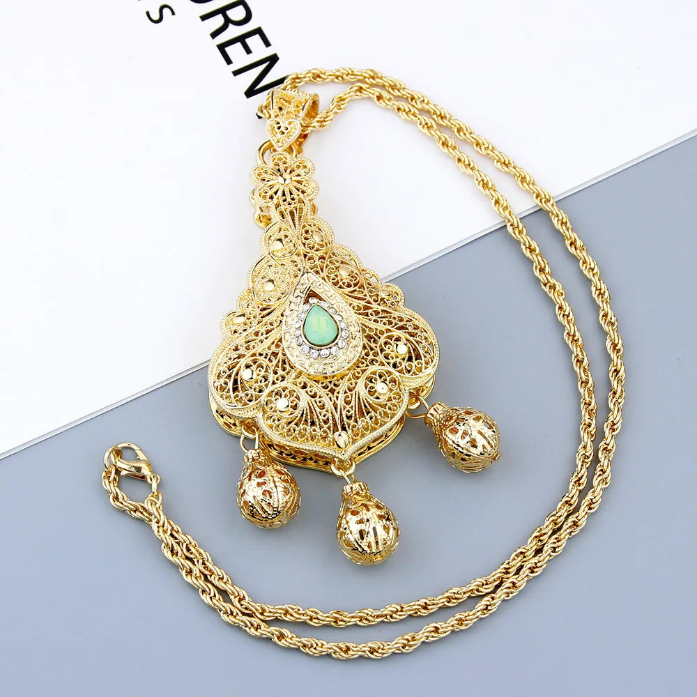 Morrocan Bell Pendant Necklace