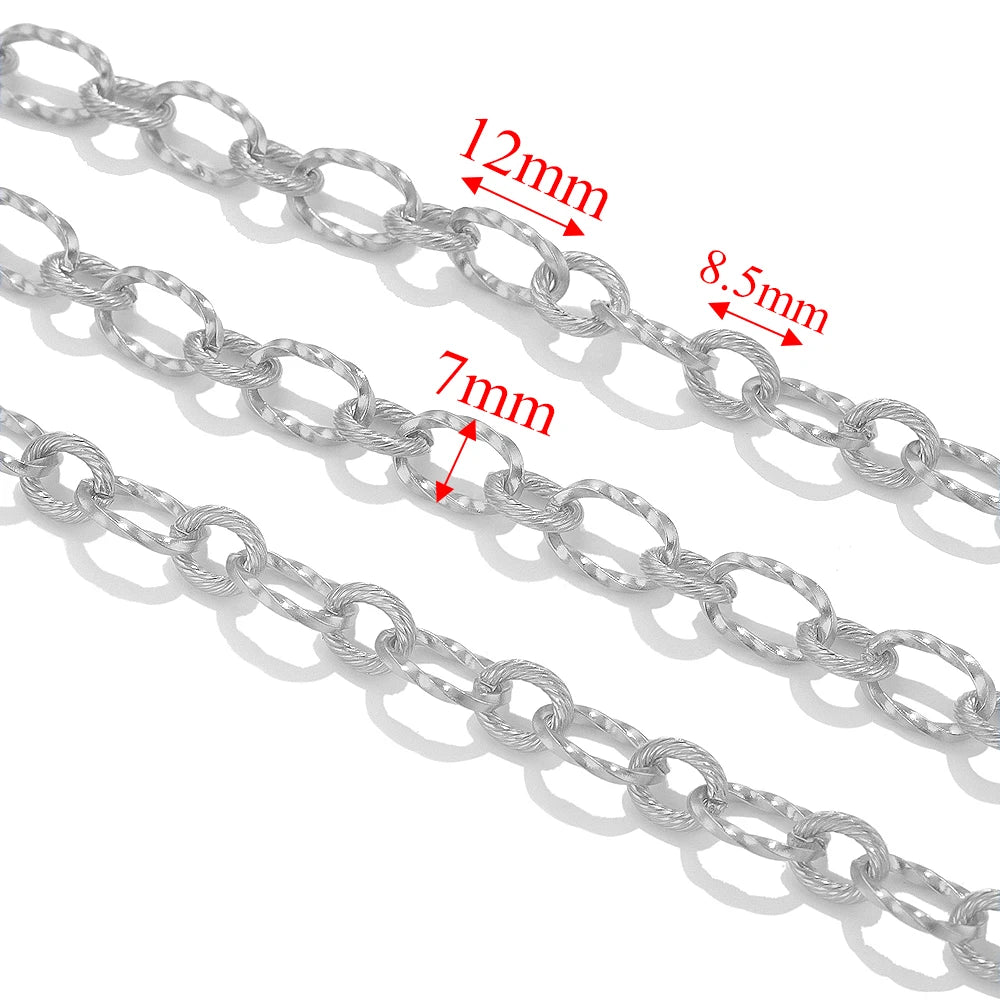 1meter PVD Gold Plated Stainless Steel Thick Large Heavy Chains Necklace Bracelet DIY Jewellery Making Finding