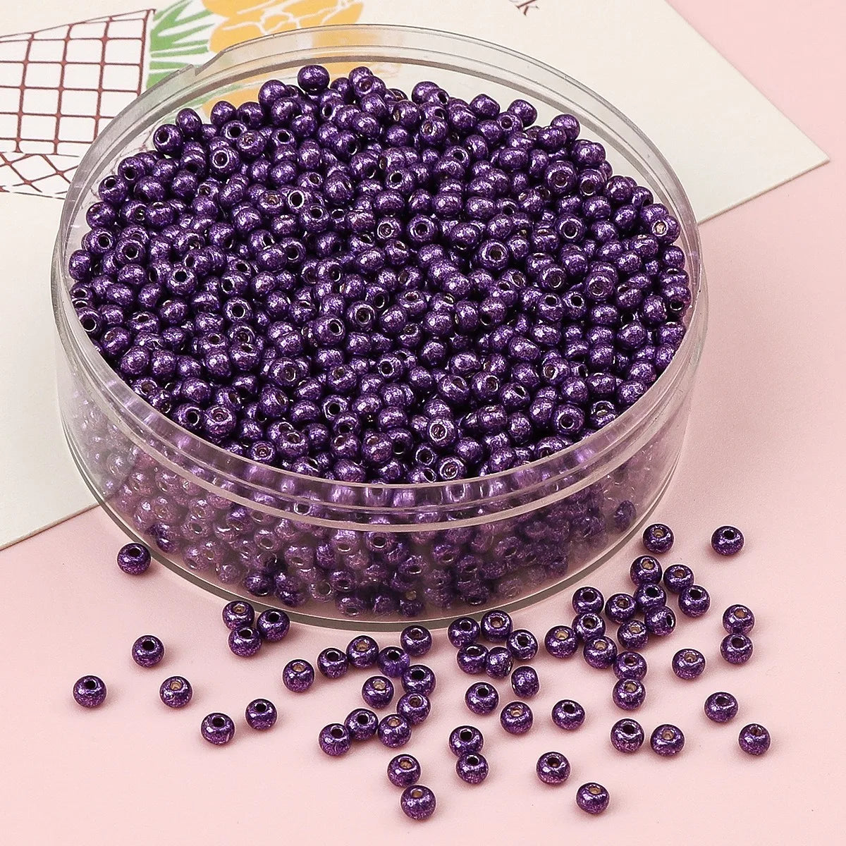 2 3 4mm Metallic Plated Glass Seed Beads Round Japanese Miyuki Seedbeads Loose Spacer Beads for Jewerly Making DIY Needlework