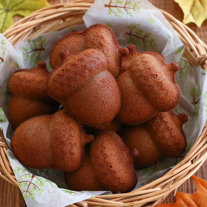 Acorn Shaped 6 Cavity Non-Stick Baking Pan Heavy Carbon Steel Biscuit Cake Chocolate Madeleine Tray