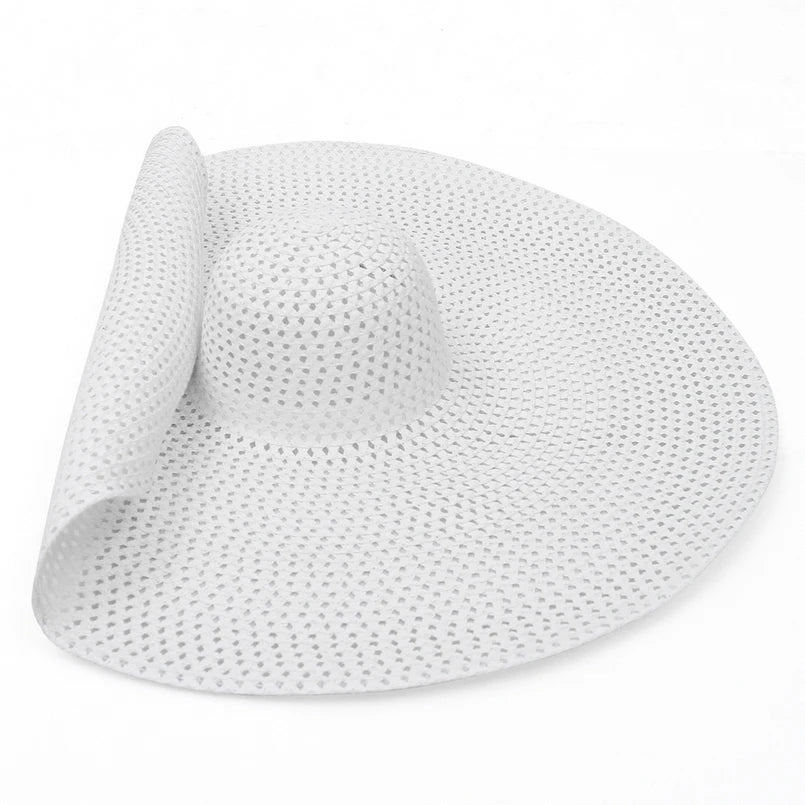 Nantucket Summer Oversized Wide Brim Foldable Straw Sun Hats