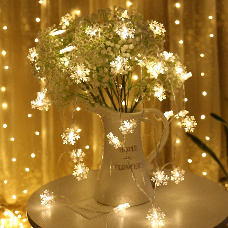 Snowflake Xmas Tree LED String Lights Christmas Decoration