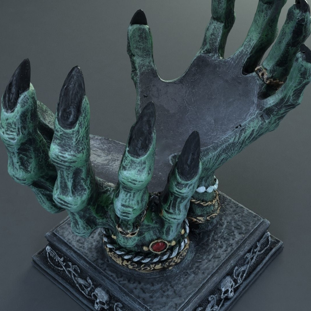 Crystal Ball Holder Resin Witch Hands Figurine Home Decor