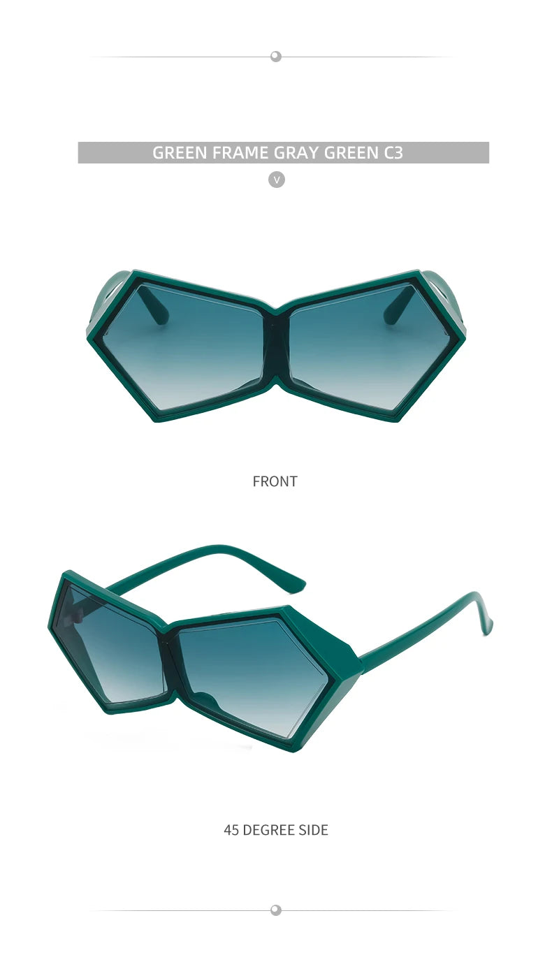 Oversized Futuristic Goggle Sunglasses