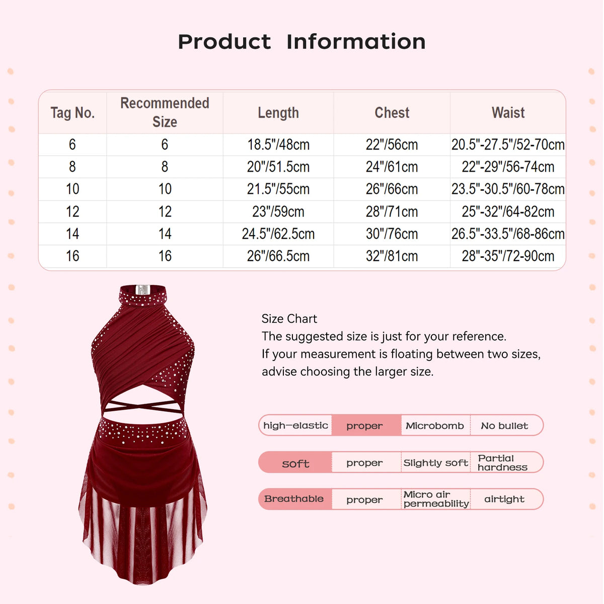Girls Dance Performance Rhinestone Fringed Dress Figure Ice Skating Dancewear