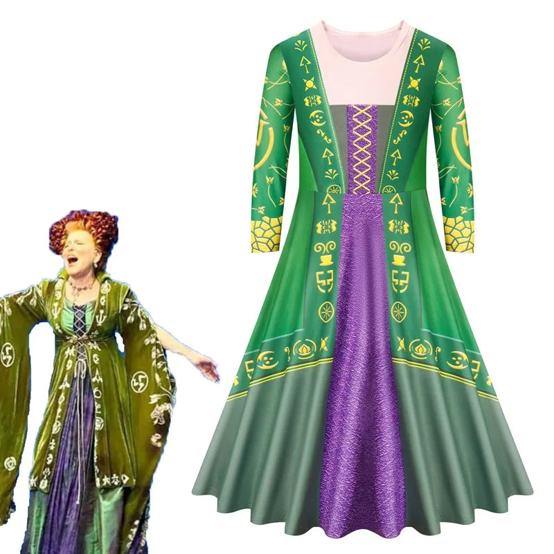 Hocus Pocus Sanderson Sisters Halloween Witch Cosplay Costume