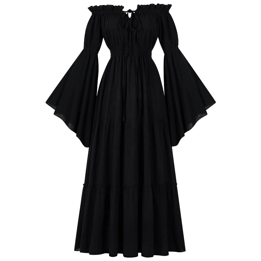 Medieval Folk Cosplay Off Shoulder Dress