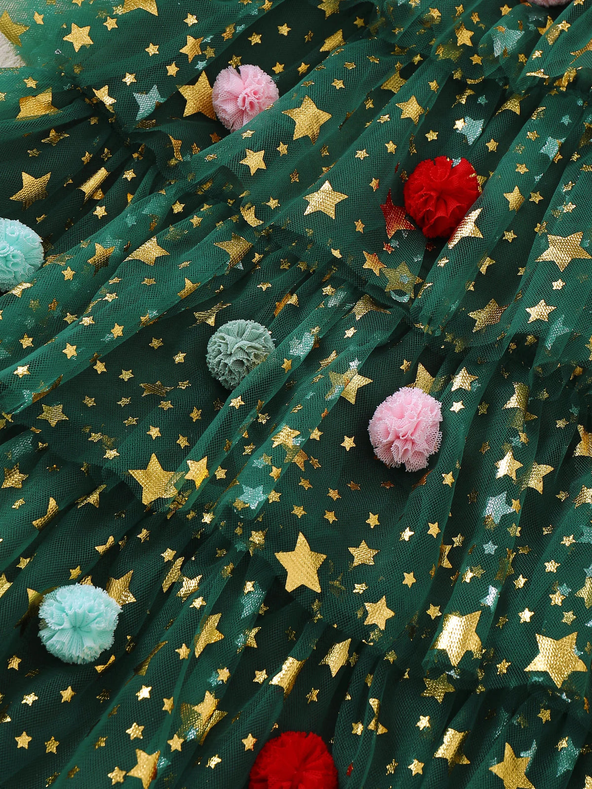Christmas Tree Tulle Dress for Baby Girls Toddler Festive Outfit