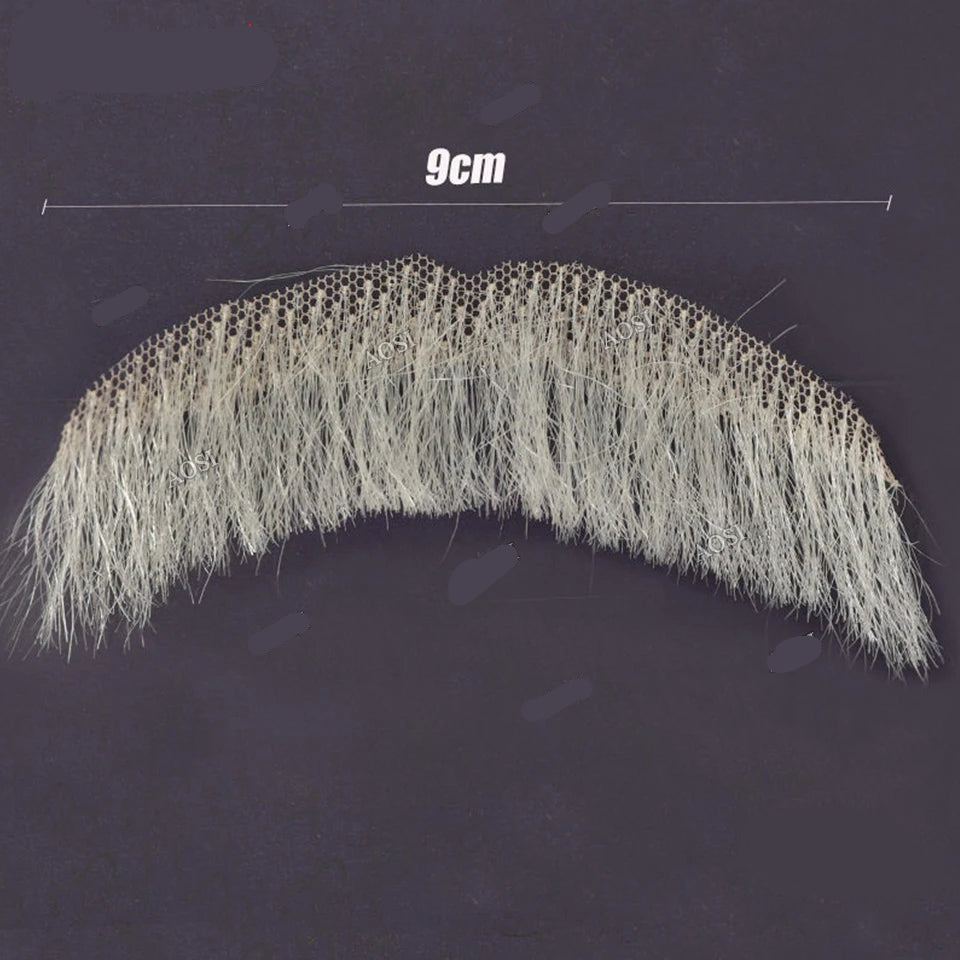 Invisible Fake Mustache Beard Trimmable Theatrical Facial Hair for Men