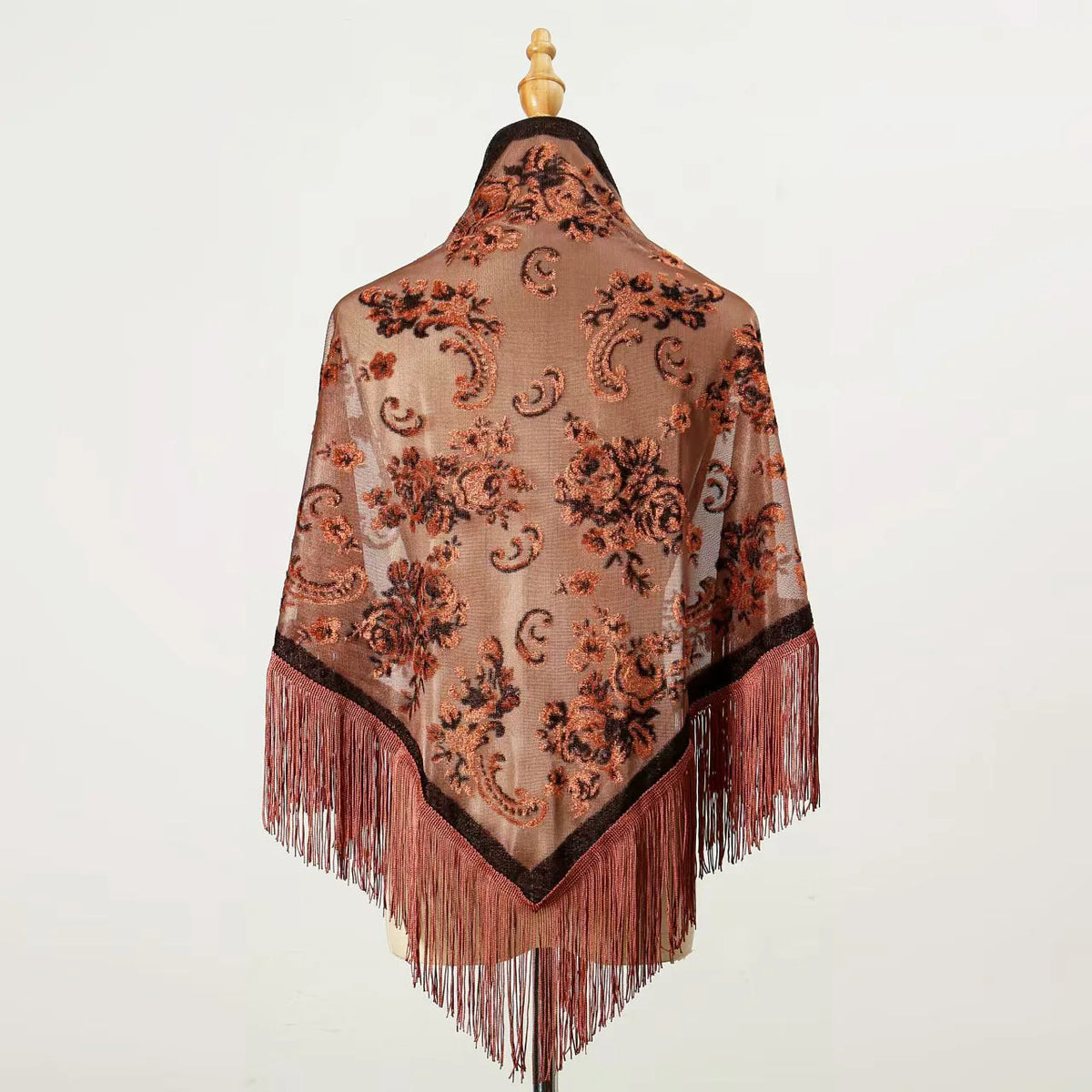 140X70 Cm Velvet Shawl Tassel Scarf Pashmina Stole