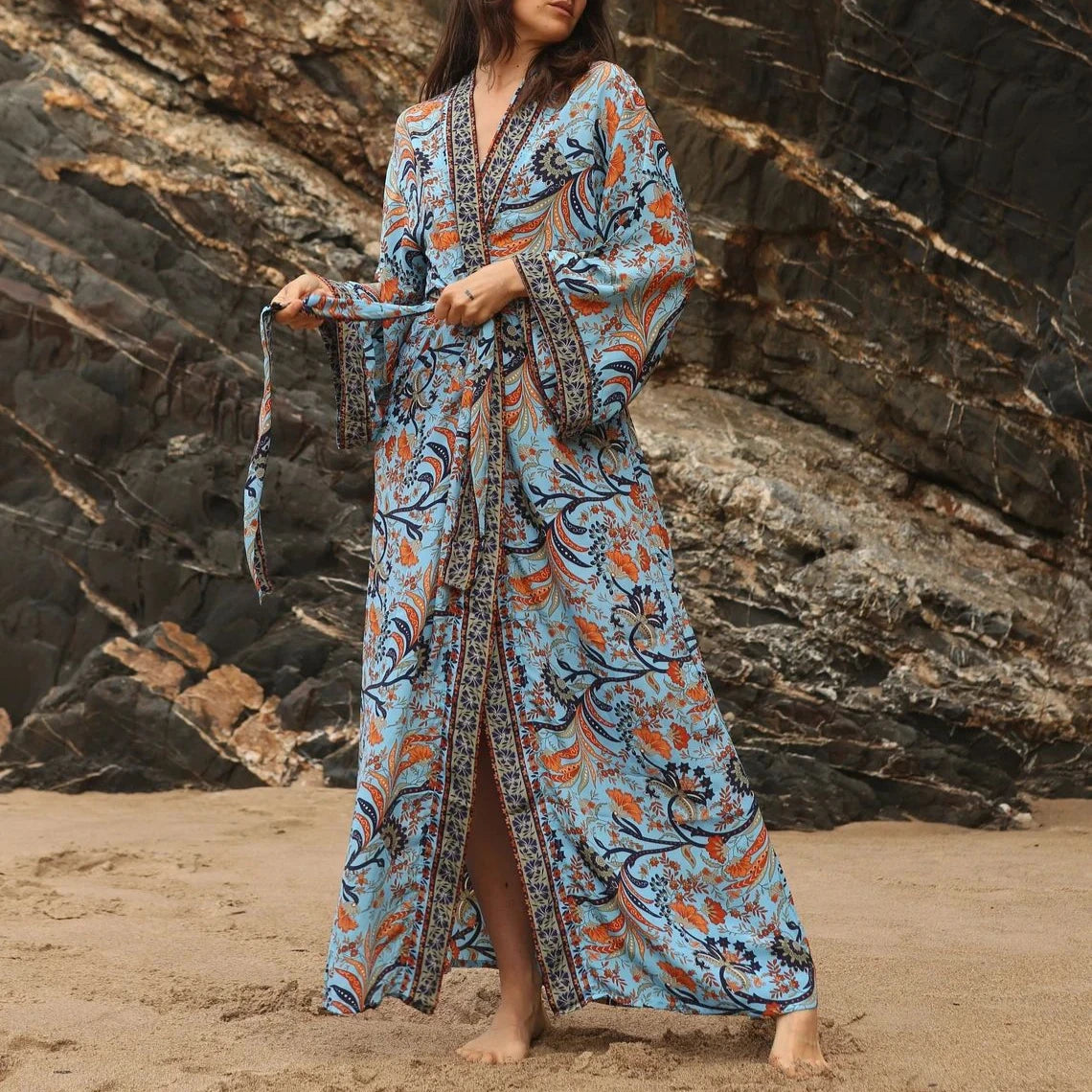 Charmy's Cover-up Long Kimono Robe