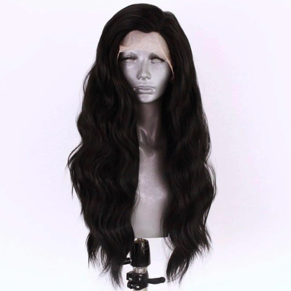 Long Soft Waves Wigs Side Part Soft Lace Front Wig Heat Resistant Fibre