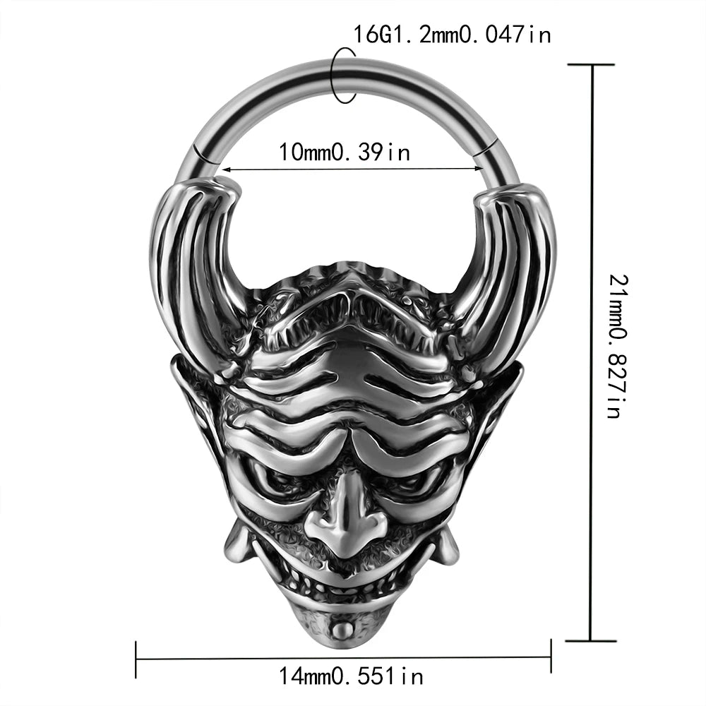Surgical Steel Septum Ring Hoop Nose Rings Hinged Clicker Tragus Cartilage Ear Stud Piercing Jewellery