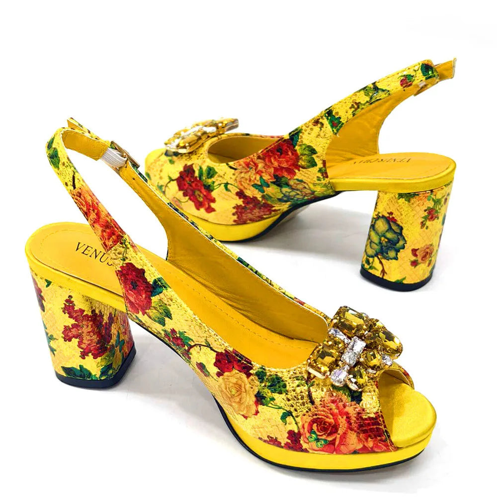 Spring Garden Party Shoes And Matching Bag Set