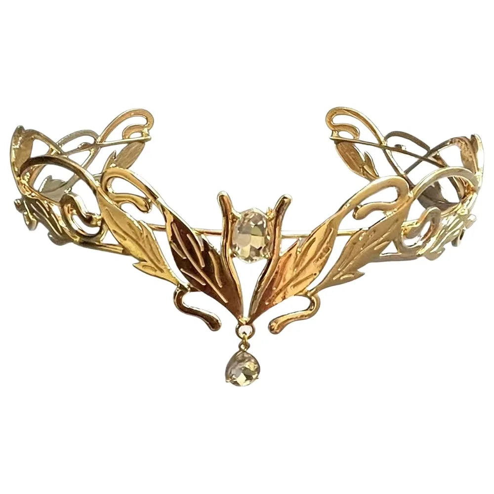 Elven Crown Forest Fae Diadems Forehead Jewellery