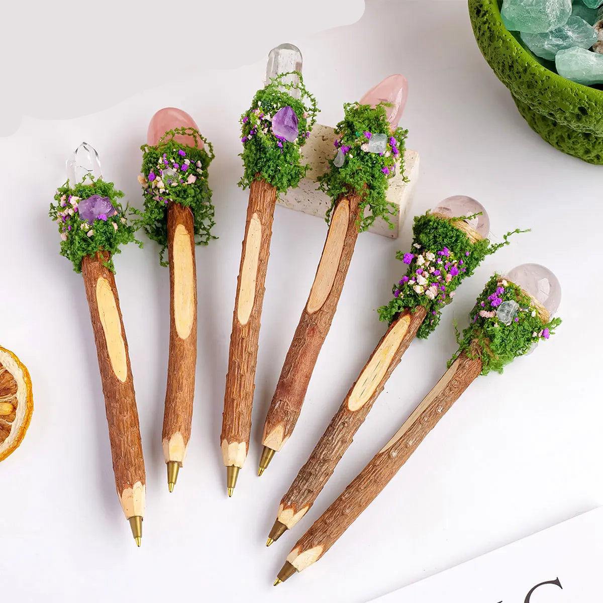 Woodland Magic Natural Crystal Stone Pen