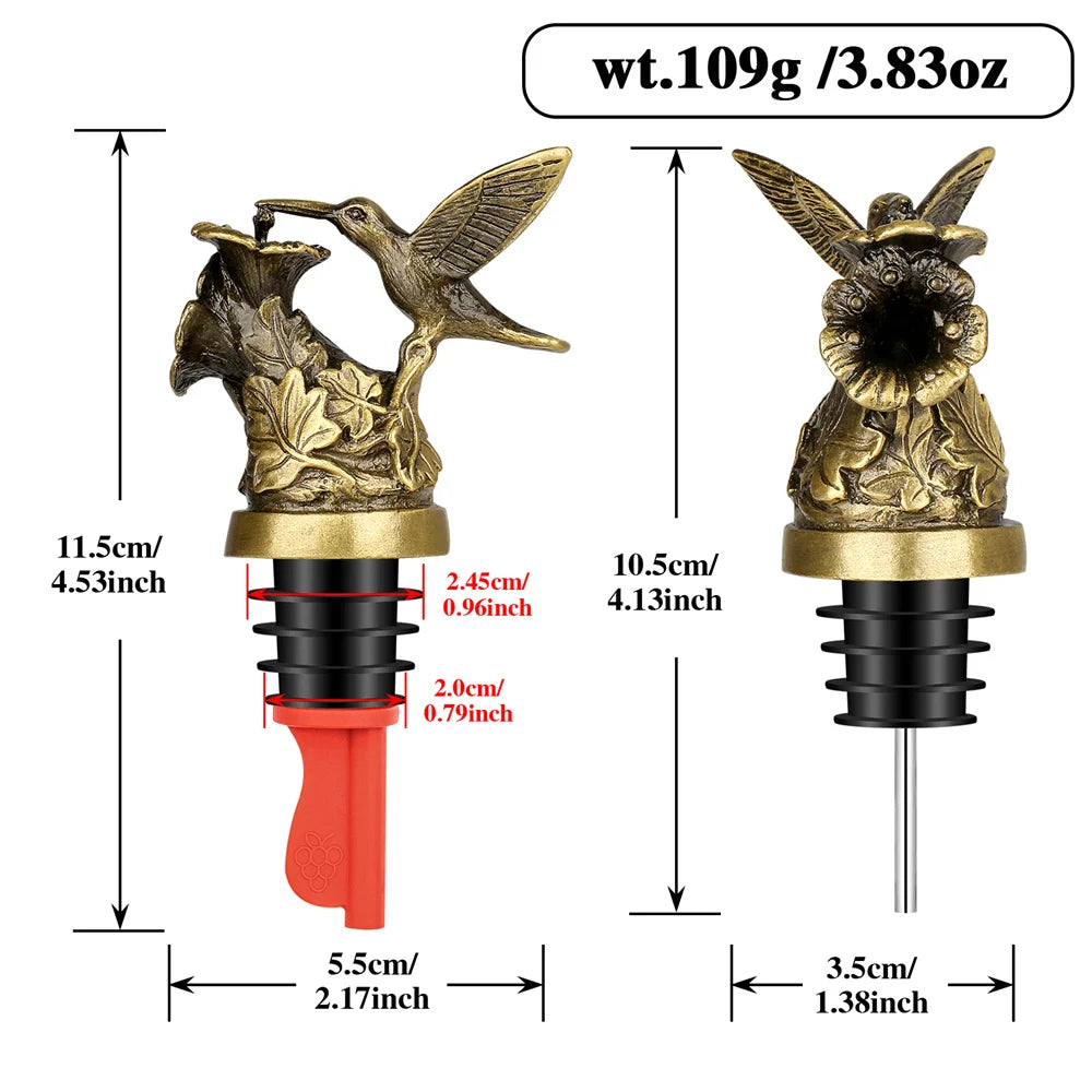 Hummingbird Wine Pourer Bottle Stopper