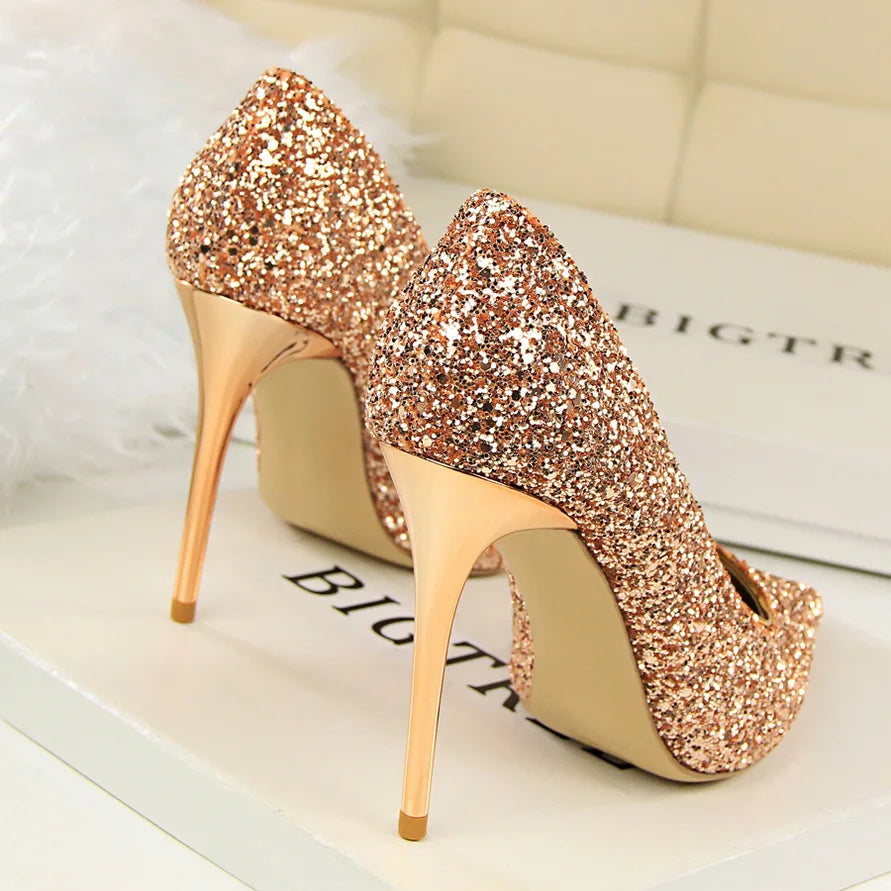 Magical Glittery High Heels in EIGHT Colours