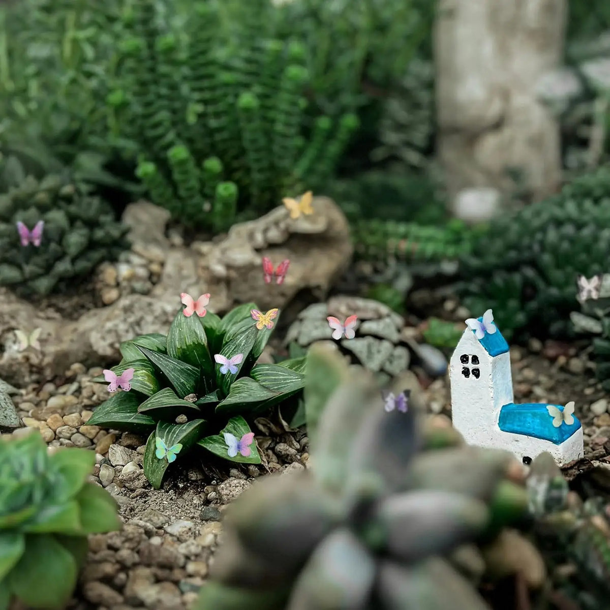 Tiny Miniature Butterflies Fairy Garden Accessories Mini Resin Figurines Micro Landscape Dollhouse DIY Crafts Decor 3D