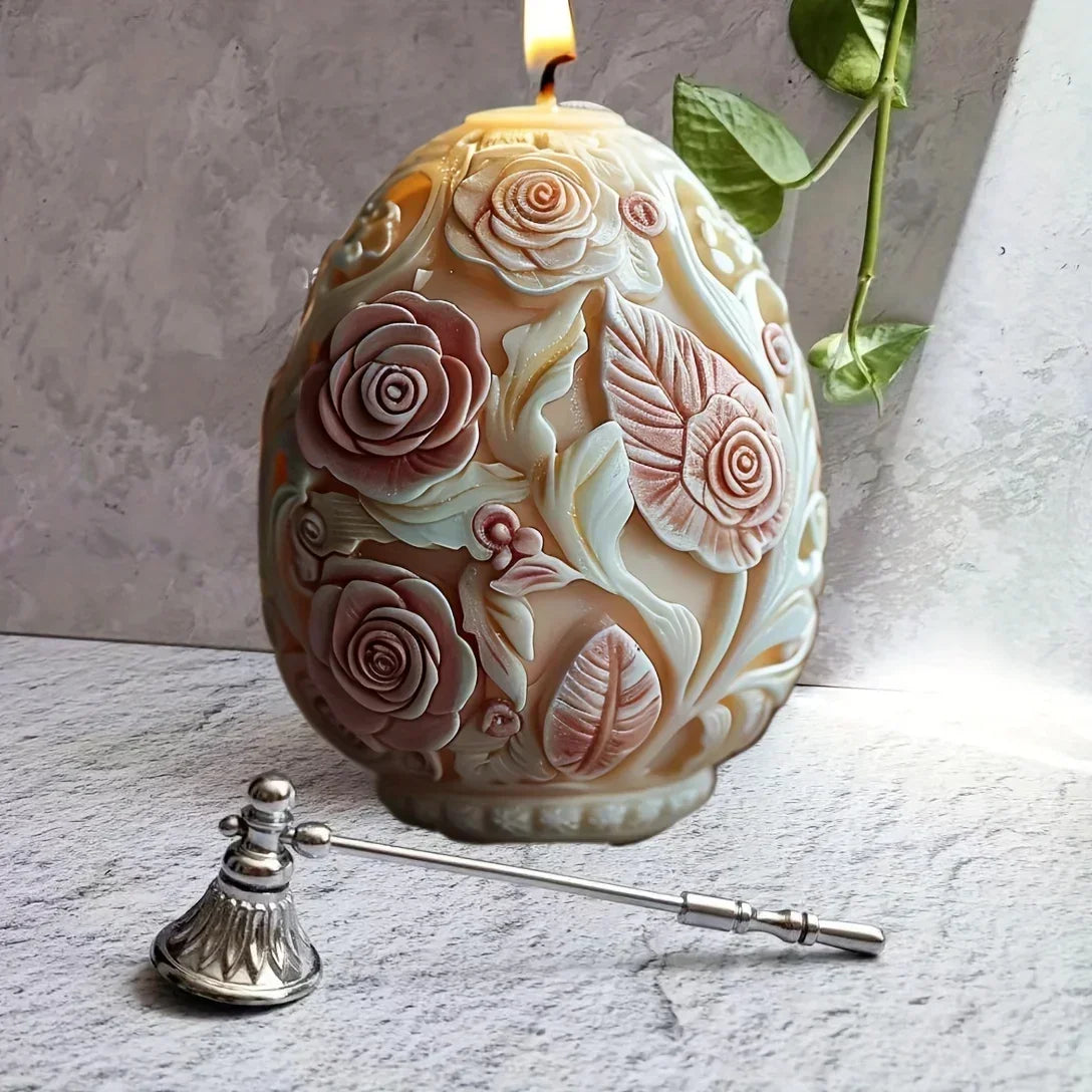 3D Easter Rabbit Relief Egg Silicone Mould Resin Candle Soap Plaster DIY Crafts