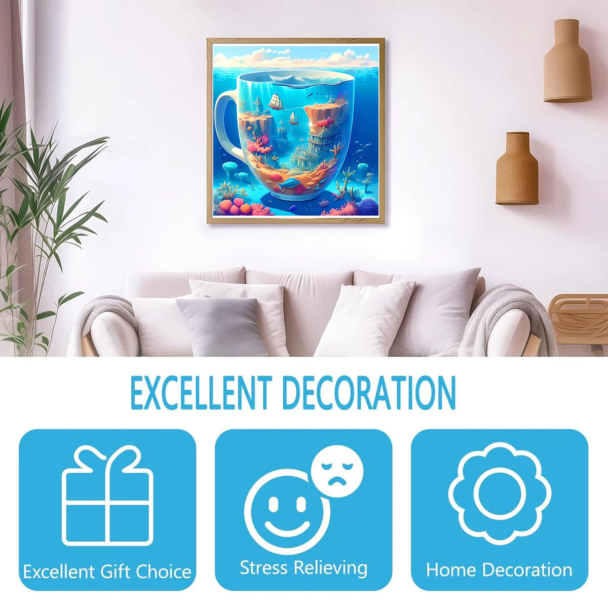 The Underwater World Cup Unique Shape Wooden Jigsaw Puzzles