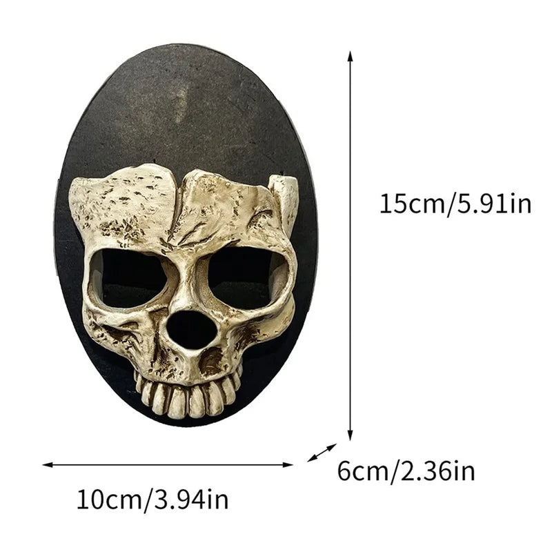 Skull Head Candle Holder Halloween Decor Wall Mounted Candle Sconce