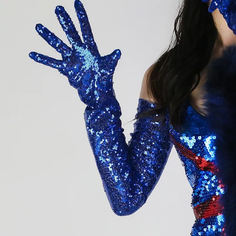 Glitter Gloves 70cm Long Gloves 26 Colours