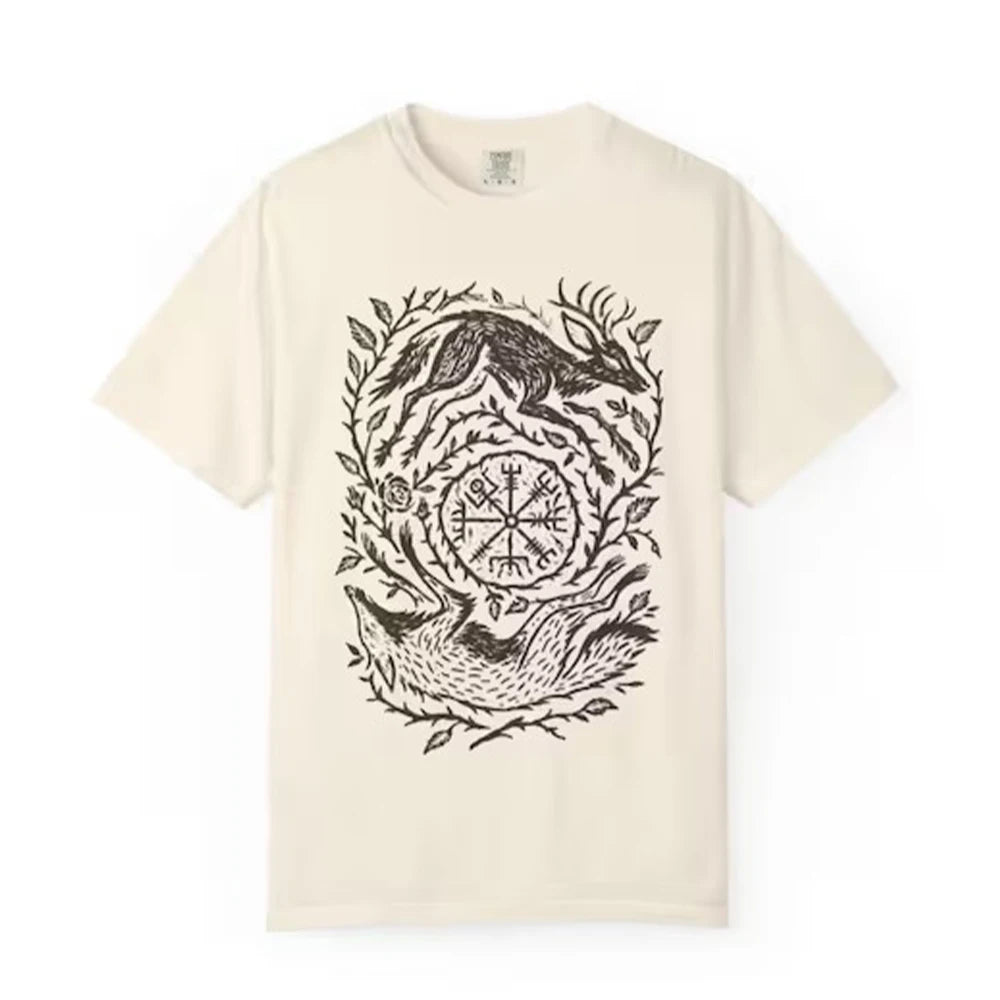 Fox Yin Yang T-Shirt Witchy Forestcore Tee